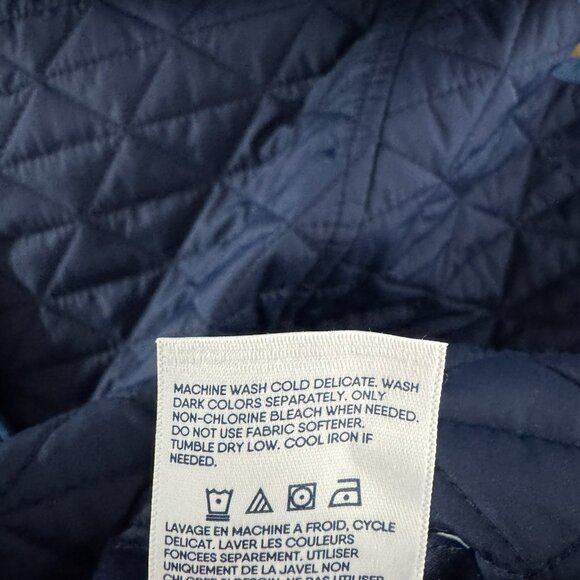 Lands' End Reversible Quilted Vest Womens 3X Blue Polyester Outdoor CJ-2175 - Picture 12 of 12